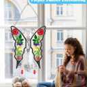 KY&BOSAM Gifts for Women God Bless My Sister in-Law Butterfly Suncatcher Sister Gifts Pressed Flower Between Wings Glass Silver Metal Charm Birthday Mother's Day Thanksgiving Christmas
