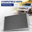 Air Conditioning A/C Condenser Compatible with Jeep Cherokee 2014 2015 2016 2017 2018# 4361, 52014775AB # 4361, 52014775AB