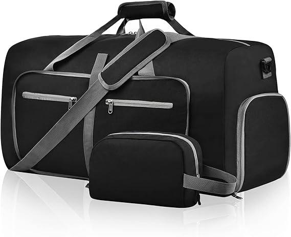 Felipe Varela Duffle Bag with Shoes Compartment and Adjustable Strap, Foldable Travel Duffel Bags for Men Women, Waterproof Duffel Bags