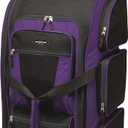 Travelers Club Xpedition 30 Inch Multi-Pocket Upright Rolling Duffel Bag (Purple)