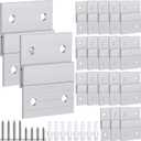 Therwen 40 Pcs French Cleat Picture Hanger Kit Heavy Duty Mirror Wall Mounting Brackets Z Clip Mirror Hanging Hardware Aluminum Hanger Supports (2 Inch)