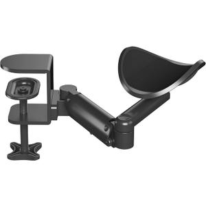 BONTEC Adjustable Arm Rest for Desk, Ergonomic Elbow Rest Pad, 360 Rotating & Extendable Desk Arm Support, Durable Aluminum, Keyboard & Computer Arm Rest Pad, Office & Gaming Desk Accessories