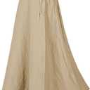 Women's Linen Wrap Skirt Casual Maxi Skirt Vintage A line Linen Skirt, Medium