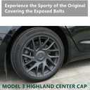 Wheel Center Cap for Tesla Model 3 2024 2025 Highland Wheel Hub Caps Wheel Center Cover Model 3 Replacement Exterior Accessories - Set of 4, 18 Inches