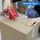 Heavy Duty Transparent Packing Tape,6 Rolls with Refillable Dispenser,Industrial Grade Packaging Tape for Shipping Moving Sealing,1.88 inches x 55 Yards Per Roll