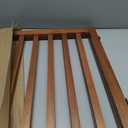 LZRS 2-Panel Wooden Free Standing Foldable Dog Gate Indoor  Solid Hardwood 24" High, Step-Over Safety Pet Gate for Doorways, Stairs & Small Spaces - Indoor Use, Oak