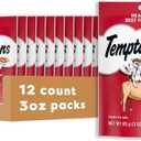 Temptations Classic Crunchy and Soft Cat Treats Hearty Beef Flavor, 3 oz. Pouch (Pack of 12)