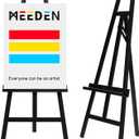 MEEDEN Display Easel Stand for Sign: Adjustable Wooden Stands for Painting - A Frame Art Easel for Canvas up to 60" for Artist Adults Drawing Picture Poster - Black