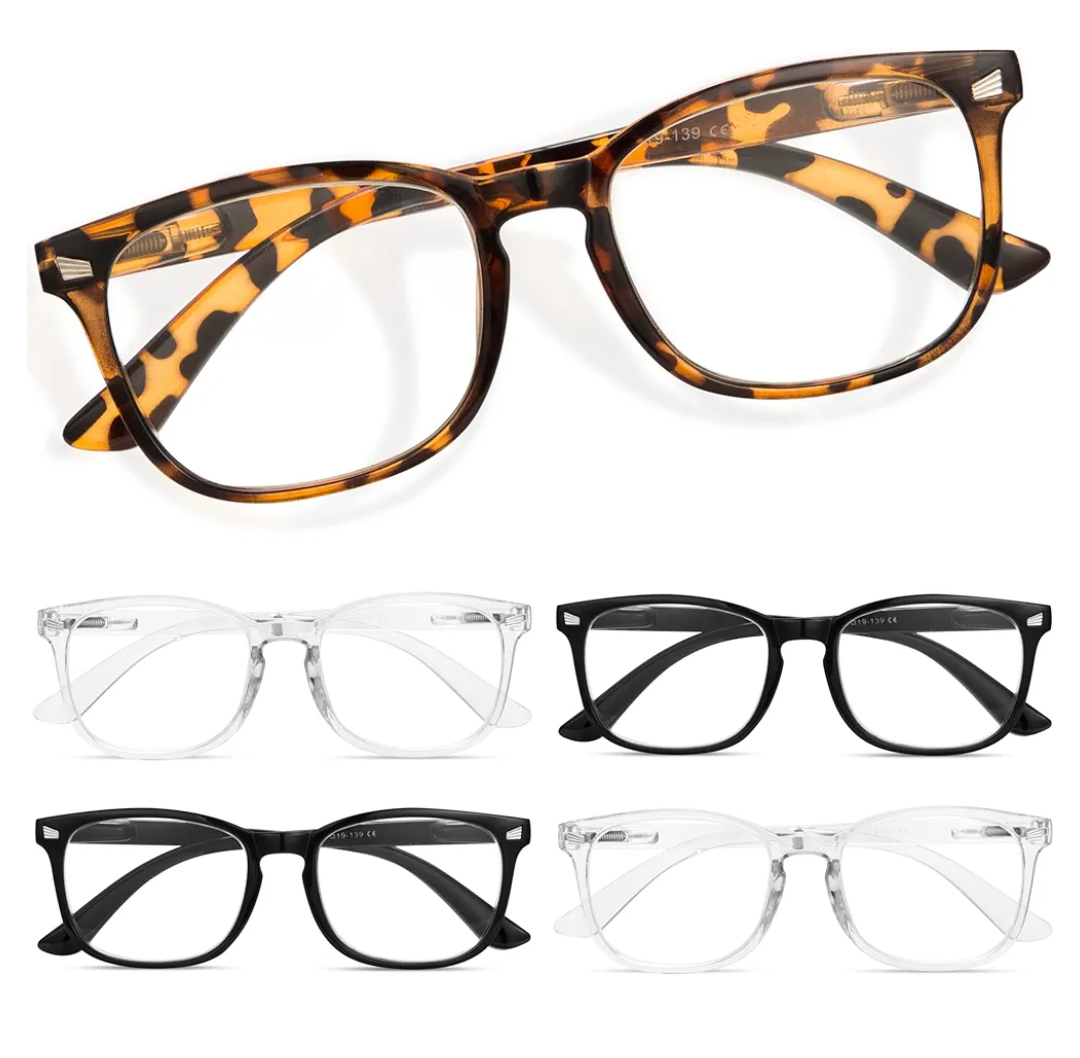 CCVOO Reading Glasses for Women/Men, Eyeglasses, Blue Light Readers for Women/Men, Computer Eye Glasses, Cheaters 1.25