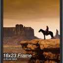 A PLUS MAX 16x23 Picture Frame Black Light Weight Wall Mount | 16 x 23 Inch Black Wood-grain Engineered Wood Material Frame for 16by23 Rectangular Photo Poster - 1 Pack/Black/16x23