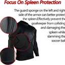 Shinestone Adult Men's Goalkeeper Armor BodyShield Padded Compression Long Sleeves Shirt with Sponge Protector for Football Baseball(Shirt-01,Large)