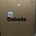 Babelio Baby Gate for Stairs & Doorways, 26-43" W 28" H No Bottom Bar| Easy Installation| One-Handed Operation| Auto-Close| Hardware Mount (Drill Needed) Safety Dog/Pet Gate (Black Wood Pattern)
