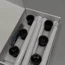 FREEPOWER Set of 6 Flameless Window Taper Candles with 6PCS Black Base, Battery Operated FlickeringTaper Candle with Remote and 4H/6H Timer,for Christmas Home Wedding Decor..