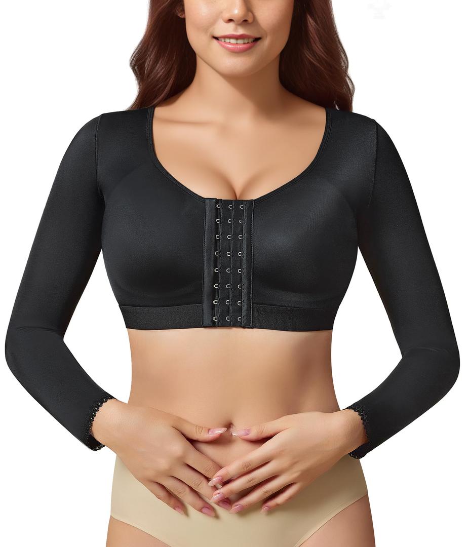 BRABIC Shaper Tops for Women Arm Compression Post Surgery Front Closure Bra Tank Top Shapewear, S