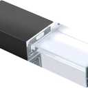 Flash Drive 64GB Crystal Transparent Rectangle Genuine Glass LED Light Waterproof USB Clear Thumb Stick Memory Storage Memoria Jump Pen Drive Unique Cool Fun Novelty Sweet Wedding Photography Gift (Black)