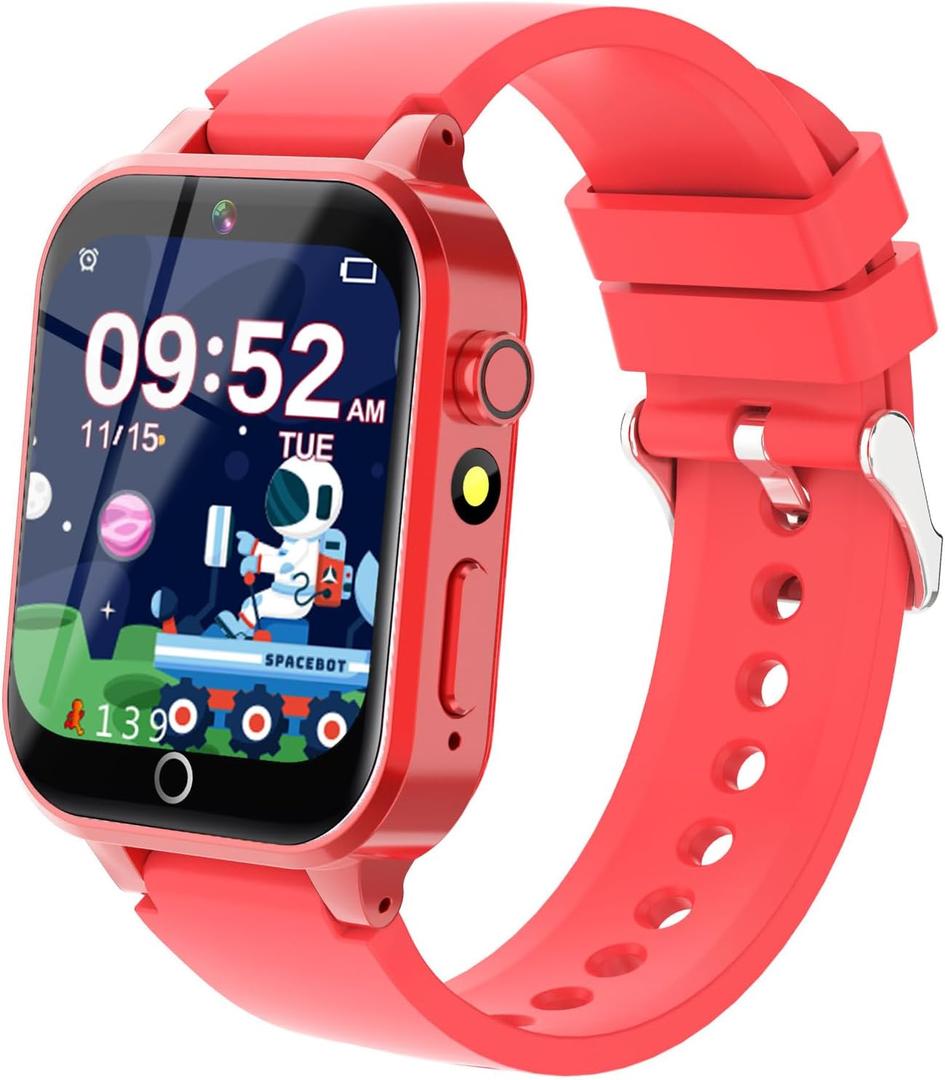 Cosjoype Kids Smart Watch Gift for Girls Age 4-12, 26 Games HD Touch Screen Kids Watches with Video Camera Music Player Pedometer 12/24 hr Educational Toys Birthday Gifts for Girls Ages 6 7 8 9 10