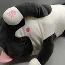 Cute Cat Plush Long Body Pillow  Soft Cartoon Stuffed Animal Doll, Kawaii Cat Plushie Cuddle Toy for Kids, Girls & Girlfriend (Black, 59 Inch)