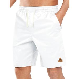 NORTHYARD Mens Casual Cotton Shorts 9 Inch Hybrid Golf Work Board Shorts with Zipper Pockets Quick Dry (White, XL)
