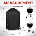 Suphomeware 22 Inch Grill Cover for Weber Kettle Charcoal, Waterproof and Heavy Duty BBQ Covers with Fade Resistant