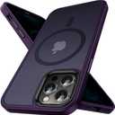 Magnetic for iPhone 12 Case/iPhone 12 Pro Case, [Military Grade Drop Tested] [Compatible with MagSafe] Shockproof Translucent Soft Slim Thin Protective Case for iPhone 12/12 Pro, Deep Purple