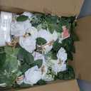 Wedding Aisle Decorations for Wedding Ceremony Set of 10 Pew Flowers for Church Chair Decorations Party Decor with Artificial Flowers Eucalyptus and Ribbons White