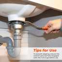 Universal Sink Drain Wrench,Open Design Facilitates for Easy Use,for Loosening and Tightening 4, 6, and 8 Tab Locknuts on Strainer Drains