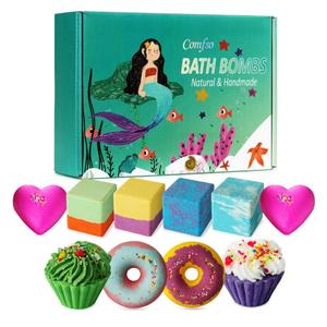 10 Bath Bombs for Kids, Bath Bomb Gift Set, Natural Bubble Bathbombs, Shea Butter Dry Skin Moisturize, Fizzy Spa Bath for Her Mom Women Kids Girls Girlfriend, Birthday, Valentines Day