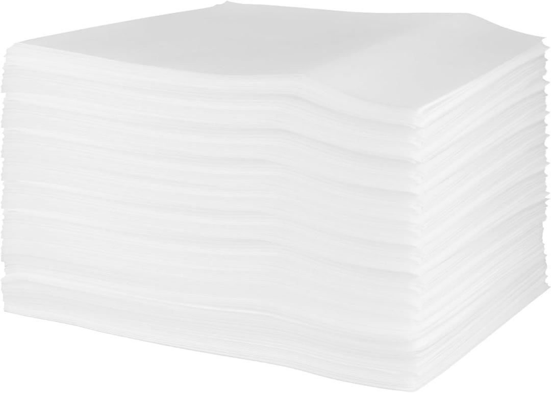 150 Pack Cushion Foam Pouches, 14 x 14 Inch Packing Sleeves, Cushion Foam Wrap Pouches for Packing, Moving, Shipping, White