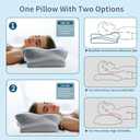 Cervical Neck Pillow for Pain Relief, Memory Foam Contour Orthopedic Pillow, Ergonomic Cooling Neck Support Pillow for Side Back Stomach Sleepers, Bed Pillow for Sleeping Comfort