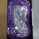 16 Pieces Clear Makeup Bag PVC Zippered Clear Toiletry Carry Pouch Portable Cosmetics Bag Waterproof Makeup Bag Vinyl Plastic Organizer Case for Travel Vacation Bathroom (Purple-M)