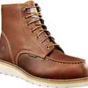 Carhartt 6” Moc Toe Waterproof Work Boots for Men - Oil-Tanned Leather Boots with FastDry Lining, Dual-Density Rubber Wedge Traction Outsole, EH Rated (Brown, US 13)