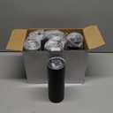 Deitybless 6 Pack Stainless Steel Skinny Tumbler, 20 OZ Double-Insulated Water Tumbler Cup with 6 Straw and 3 Brush, Vacuum Travel Mug Gift for Hot Cold Drinks with Cleaning(Black)