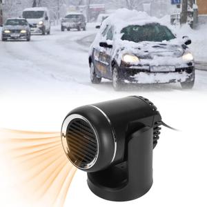 Auto Plugs Into Cigarette Lighter, 2 in 1 Car Heater 12V 120W Fast Heating and Cooling Fan Rotatable Portable Car Heater Fan with Cigarette Lighter Plug