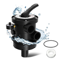 SP0714T Top-Mount Multiport Valve Compatible with Hayward Above-Ground Pro- or VL Series Sand Filter,1-1/2-Inch 7-Positions Control Valve