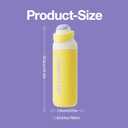 CHAKO LAB Insulated Stainless Steel Water Bottle, BPA-Free Sports Water Bottle,Spout and Straw,Leak Proof Locking Lid,Designed for Travel, School, and Sport,BPA Free,23 oz,Lemon