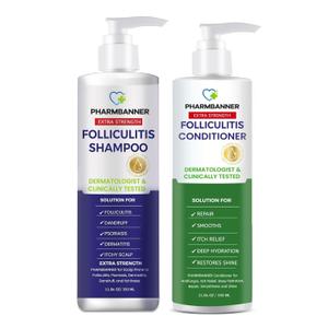 Anti-Fungal Shampoo and Conditioner Set  Tea Tree & Argan Oil for Folliculitis, Seborrheic Dermatitis, Scalp Psoriasis  Relieves Itchy, Flaky, Dry Scalp  Sulfate & Paraben Free