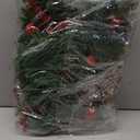 24 Inch Khaki Extra Long Valentines Teardrop Swag with Lights Red Balls Velvet Bows Cedar Teardrop Wreath Ornaments Valentines Decorations for Indoor Outdoor Stairs Hanging Doors Tables