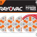 Rayovac Size 13 Hearing Aid Batteries (24 Pack), Size 13 Batteries (Orange Tab)