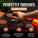 Stainless Steel 6" Burger Smasher, 1.2lb, Strong and Easy-to-Hold Handle to Keep Hands Away from Heat, Durable Design, Dishwasher Safe, Smashburger and Bacon Griddle Press, Prensa para hamburguesas