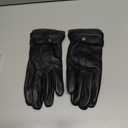 Aegend Leather Gloves for Men, Soft Warm Lining Full Hand Touchscreen Winter Gift Thermal (Medium, Black - Genuine Leather)