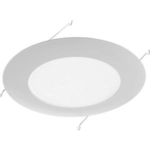 NICOR Lighting 6 inch White Recessed Shower Trim with Albalite Lens (17505)