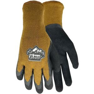 Chilly Grip A315 Black/Brown Medium Acrylic Full Fingered Work & General Purpose Gloves - Rubber Foam Coating - A315-M 