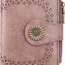 SENDEFN Small Wallets for Women Bifold RFID Blocking Leather Card Holder Compact Wallet with Zipper Coin Pocket