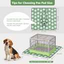 LOOBANI Washable Puppy Pads: Waterproof Reusable Pee Pads for Dogs, Non-Slip and Leak-Proof Dog Pee Mat, Absorbent Dog Training Pads for Puppy Playpen, Crate, Potty Training, Green Daisy (36"x41", 2 Packs)