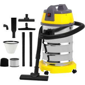 Wet/Dry Vacuum 10 Gallon 8 Peak Hp 45 FT Clean Range Shop For Home Garage Workshop Car Jobsite Patio Laundry Rooms Heavy Duty with Attachments Strong Suction Large Capacity 360 Swivel Wheels