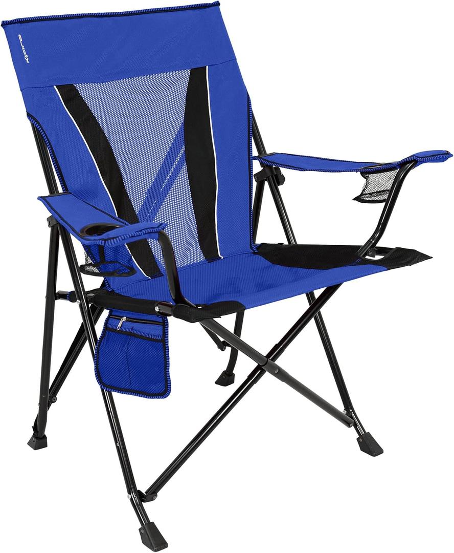 Kijaro Dual Lock Portable Camping Chairs - Enjoy the Outdoors with a Versatile Folding Chair, Sports Chair, Outdoor Chair & Lawn Chair - Dual Lock Feature Locks Position - Maldives Blue
