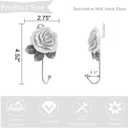 2Pcs Gold Flower Wall Hooks, Cute Decorative Coat Hooks, Vintage Resin Rose Towel Hooks with Screws, Bathroom Wall Mounted Coat Rack, Scarf, Bag, Robe, Key, Hat Hook etc (2 Gold)