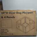 Clear Puppy Playpen Indoor - Ideal for Small & Toy Dogs - Height 24 Inch, 4 Panels, White