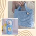 MESTOON 1/4/9 Pack Chunky Chenille Yarn 100g/3.05oz Thick Soft Velvet Baby Yarn for Crocheting Hand Knitting Sweater Scarf Blankets DIY Craft (Light Blue, 9 Pack)