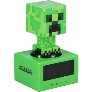 Paladone Minecraft Creeper Alarm Clock  Officially Licensed Icon with in-Game Music & Night Light for Kids & Tweens, Gaming Room Decor, Fun Gift for Minecraft Fans